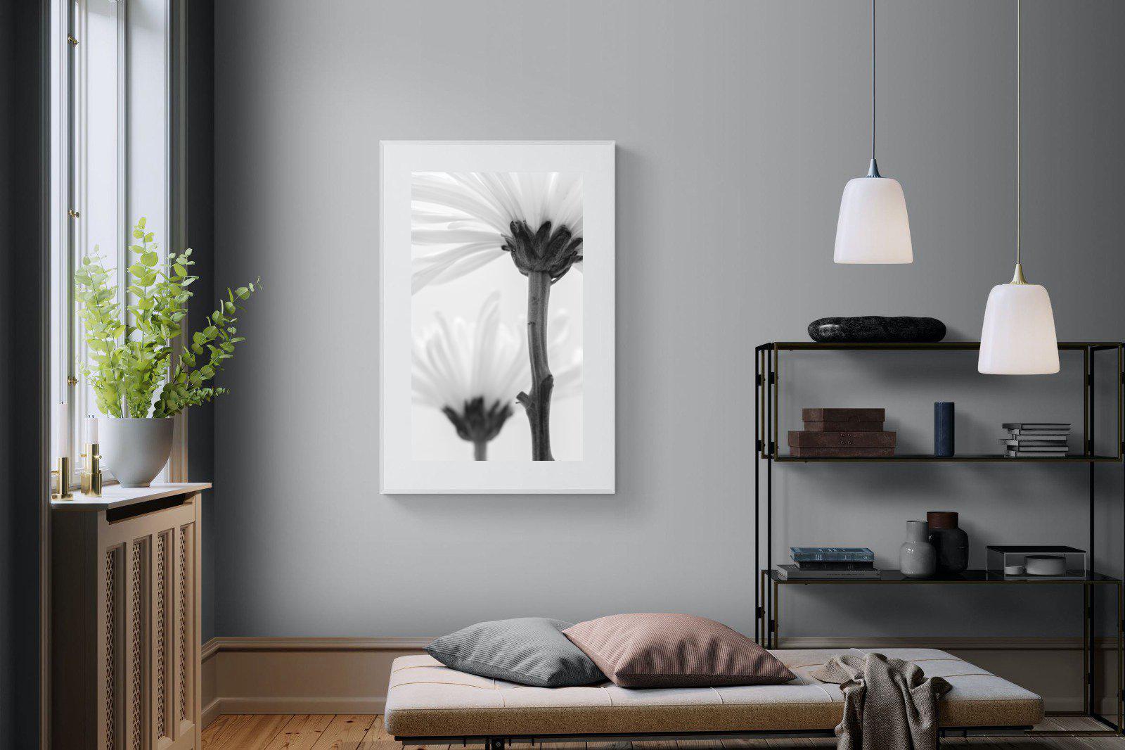 Daisy Stem-Wall_Art-100 x 150cm-Framed Print-White-Pixalot