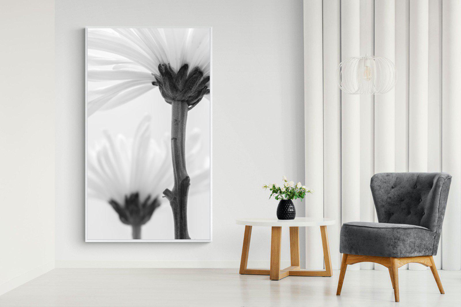 Daisy Stem-Wall_Art-130 x 220cm-Mounted Canvas-White-Pixalot