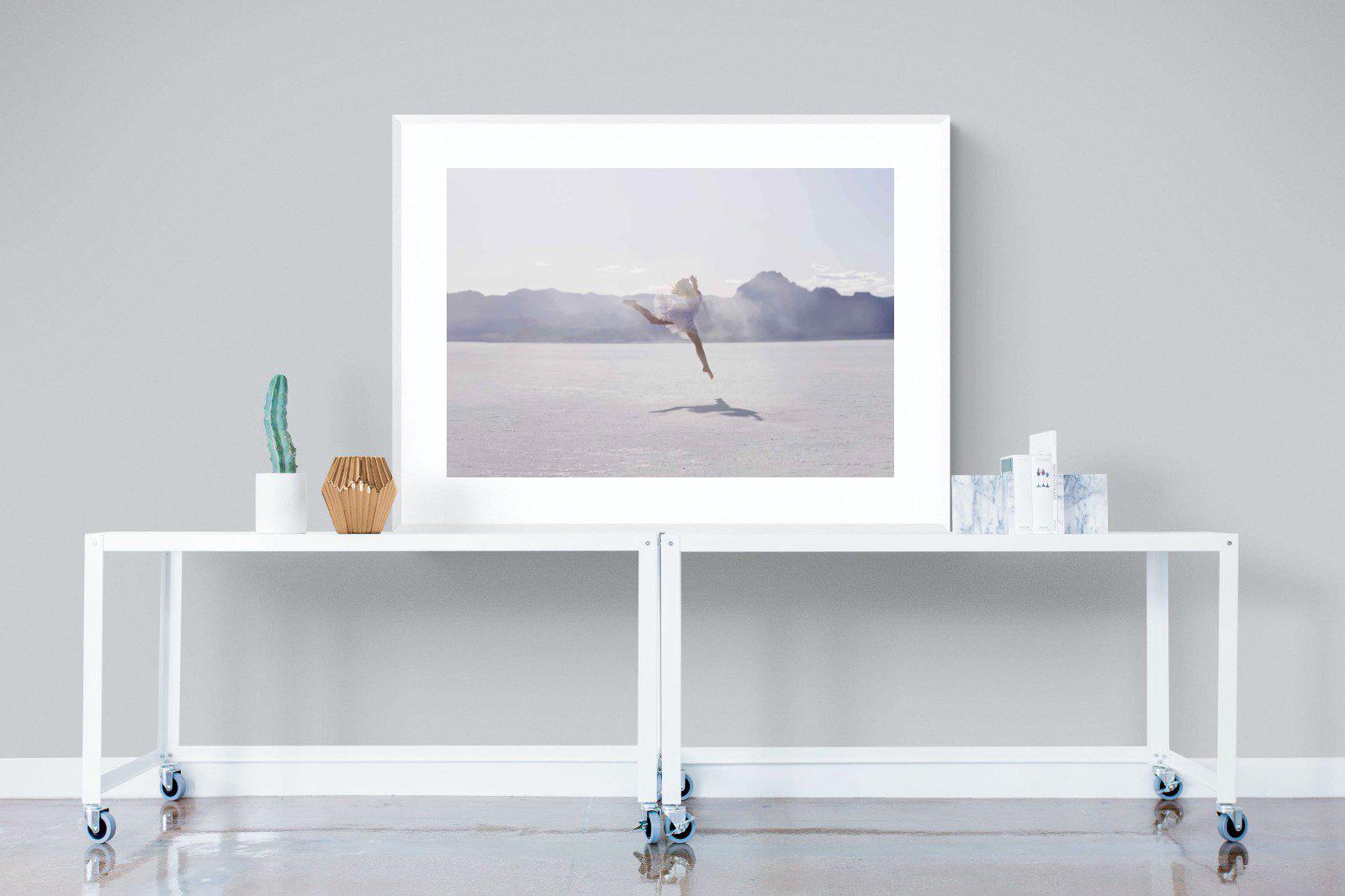 Dancing in the Desert-Wall_Art-120 x 90cm-Framed Print-White-Pixalot