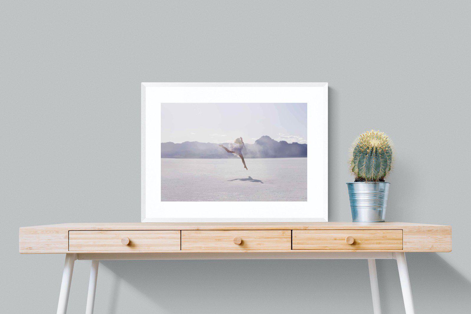 Dancing in the Desert-Wall_Art-80 x 60cm-Framed Print-White-Pixalot