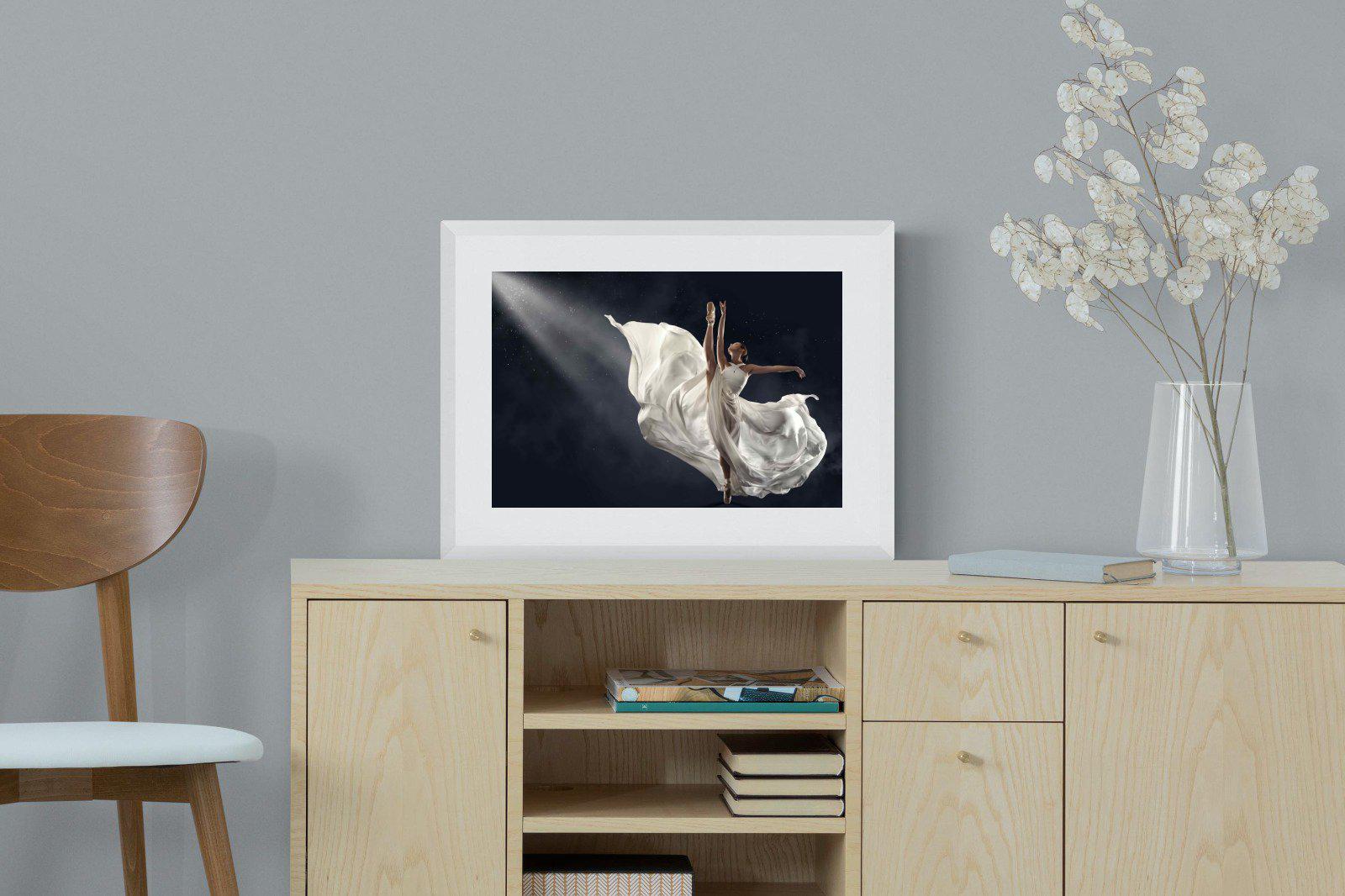Dancing in the Spotlight-Wall_Art-60 x 45cm-Framed Print-White-Pixalot
