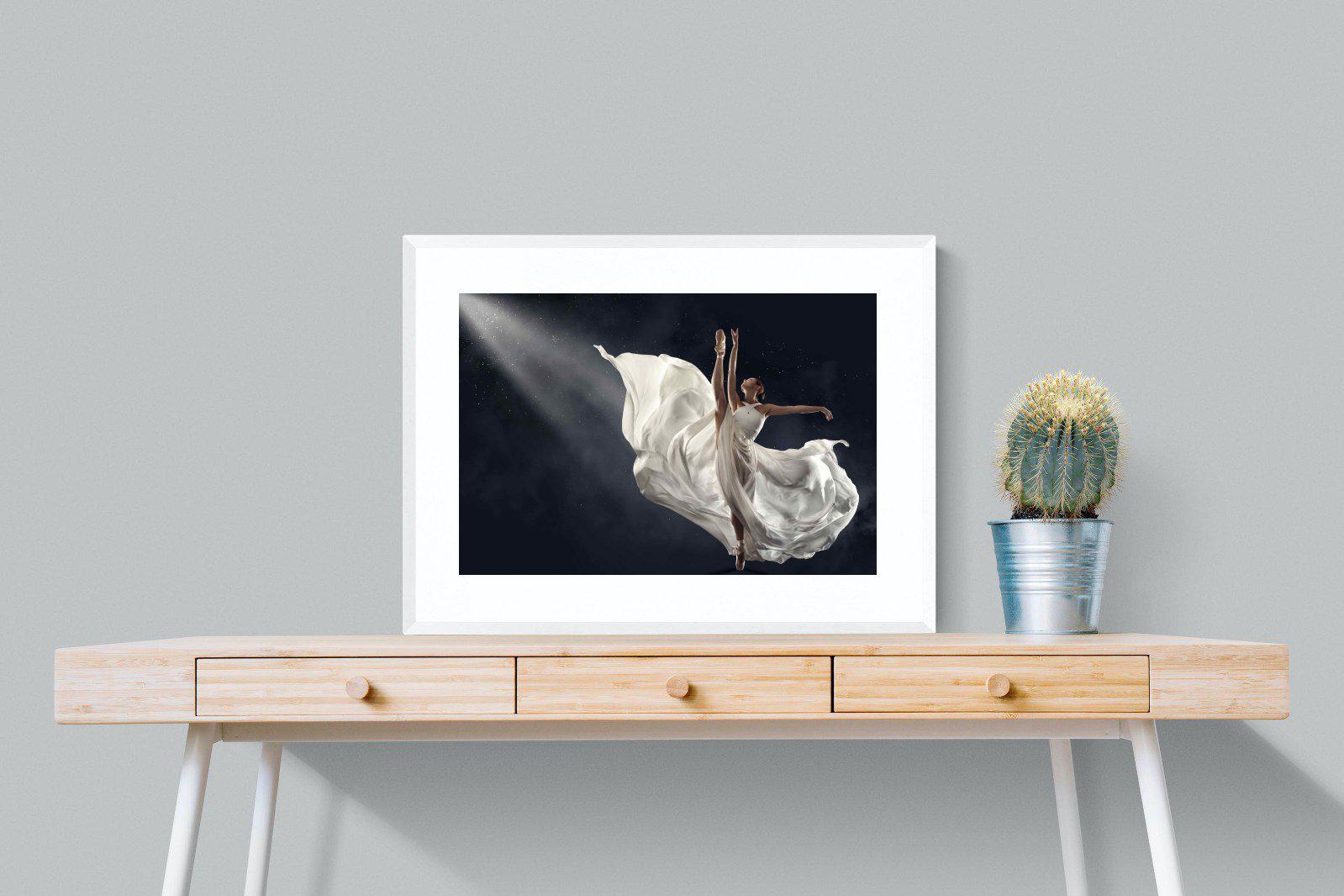 Dancing in the Spotlight-Wall_Art-80 x 60cm-Framed Print-White-Pixalot