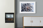 Dandelion Close Up-Wall_Art-100 x 75cm-Framed Print-White-Pixalot