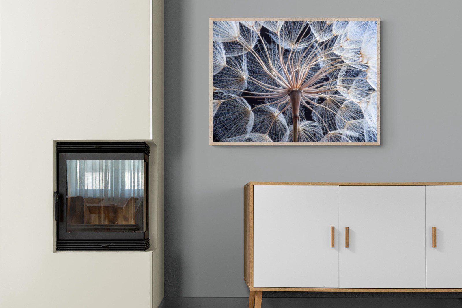 Dandelion Close Up-Wall_Art-100 x 75cm-Mounted Canvas-Wood-Pixalot