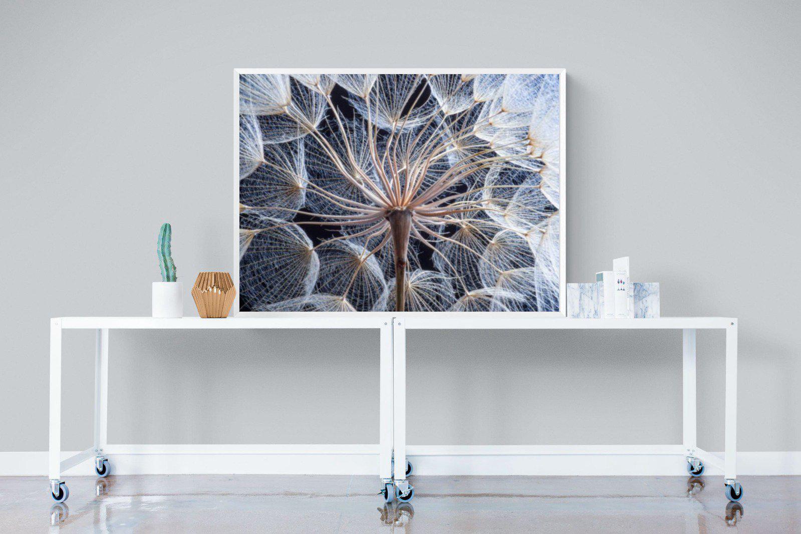 Dandelion Close Up-Wall_Art-120 x 90cm-Mounted Canvas-White-Pixalot