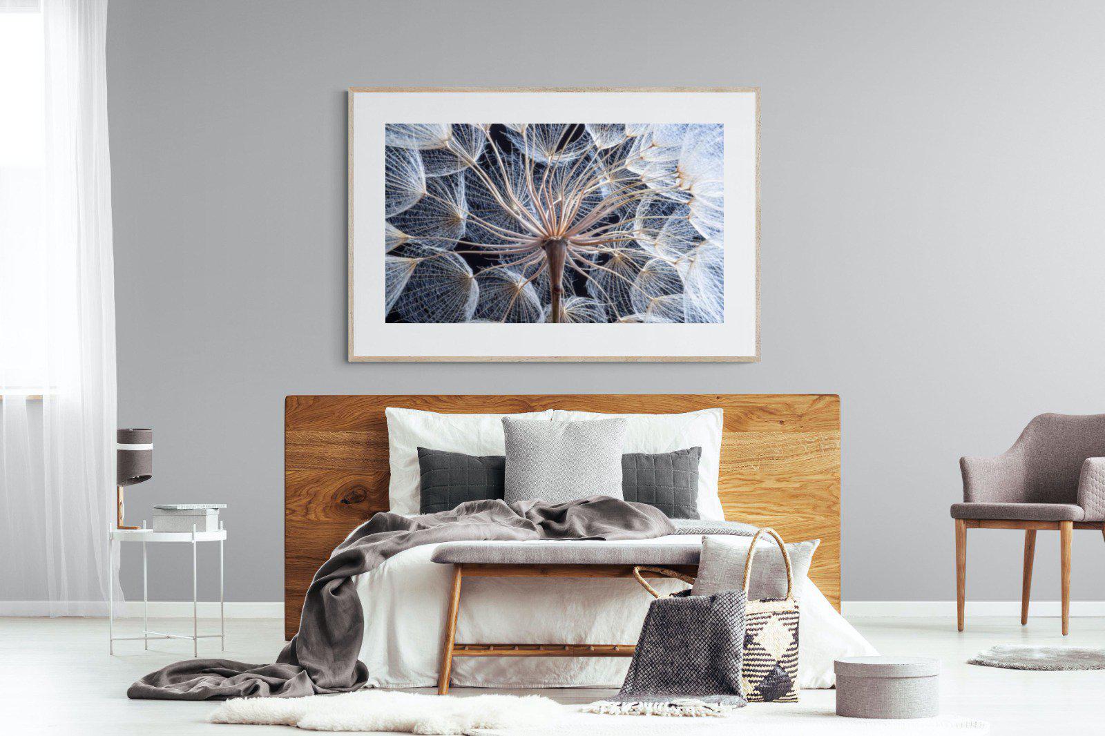 Dandelion Close Up-Wall_Art-150 x 100cm-Framed Print-Wood-Pixalot