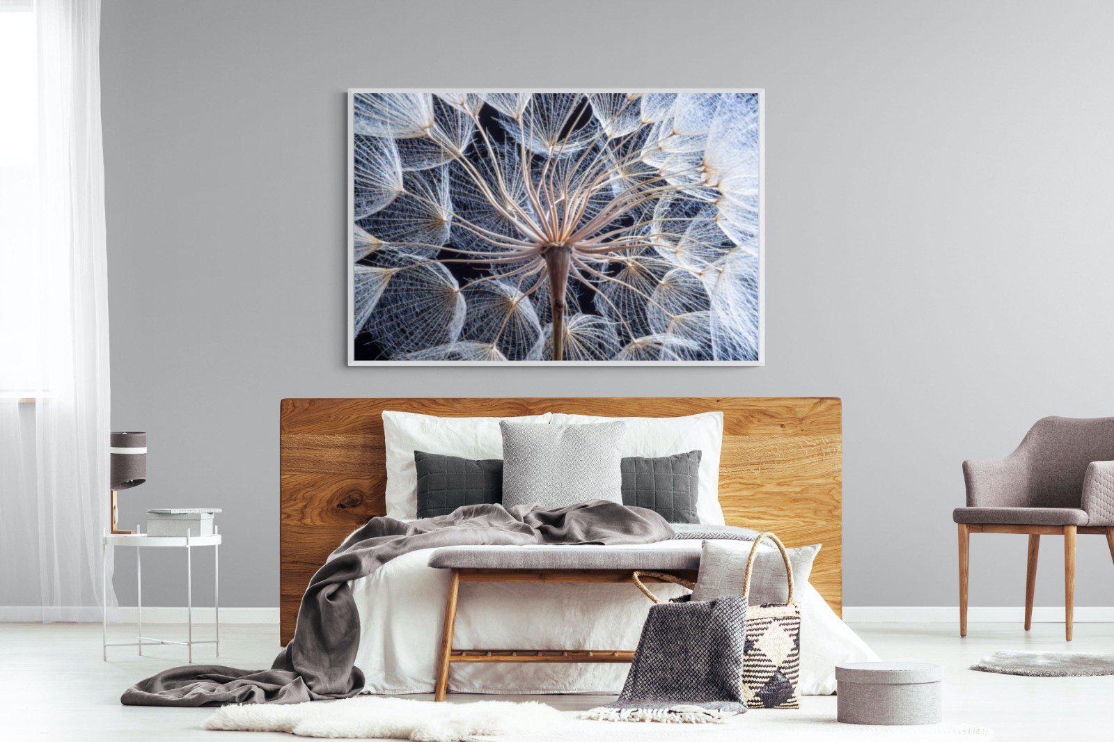 Dandelion Close Up-Wall_Art-150 x 100cm-Mounted Canvas-White-Pixalot