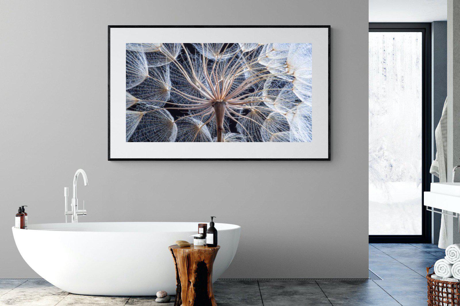 Dandelion Close Up-Wall_Art-180 x 110cm-Framed Print-Black-Pixalot