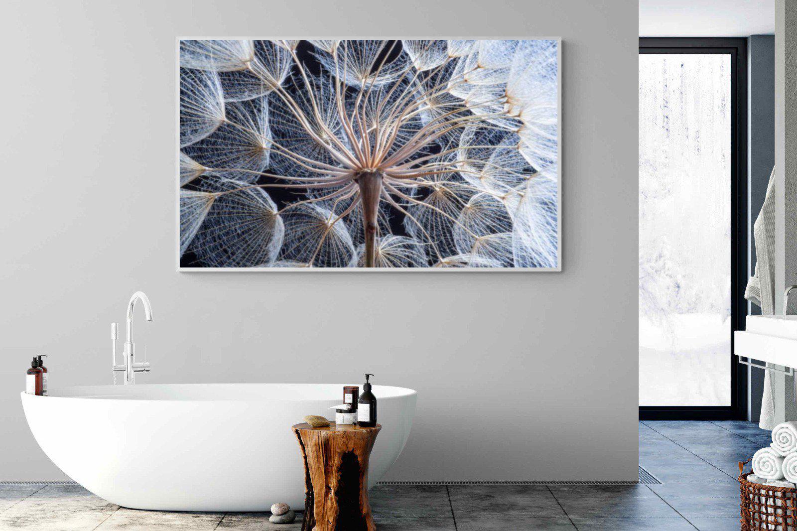 Dandelion Close Up-Wall_Art-180 x 110cm-Mounted Canvas-White-Pixalot