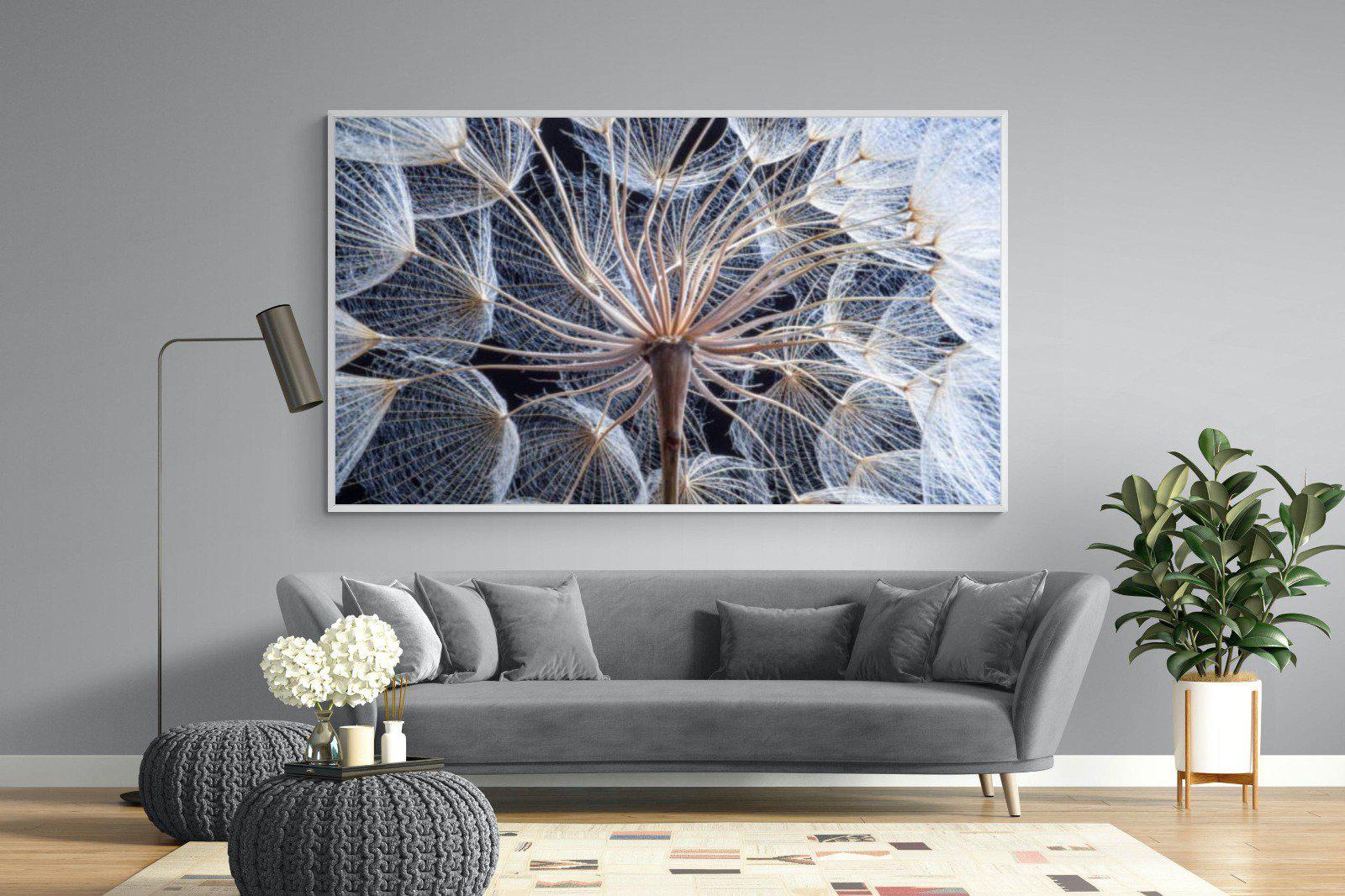 Dandelion Close Up-Wall_Art-220 x 130cm-Mounted Canvas-White-Pixalot