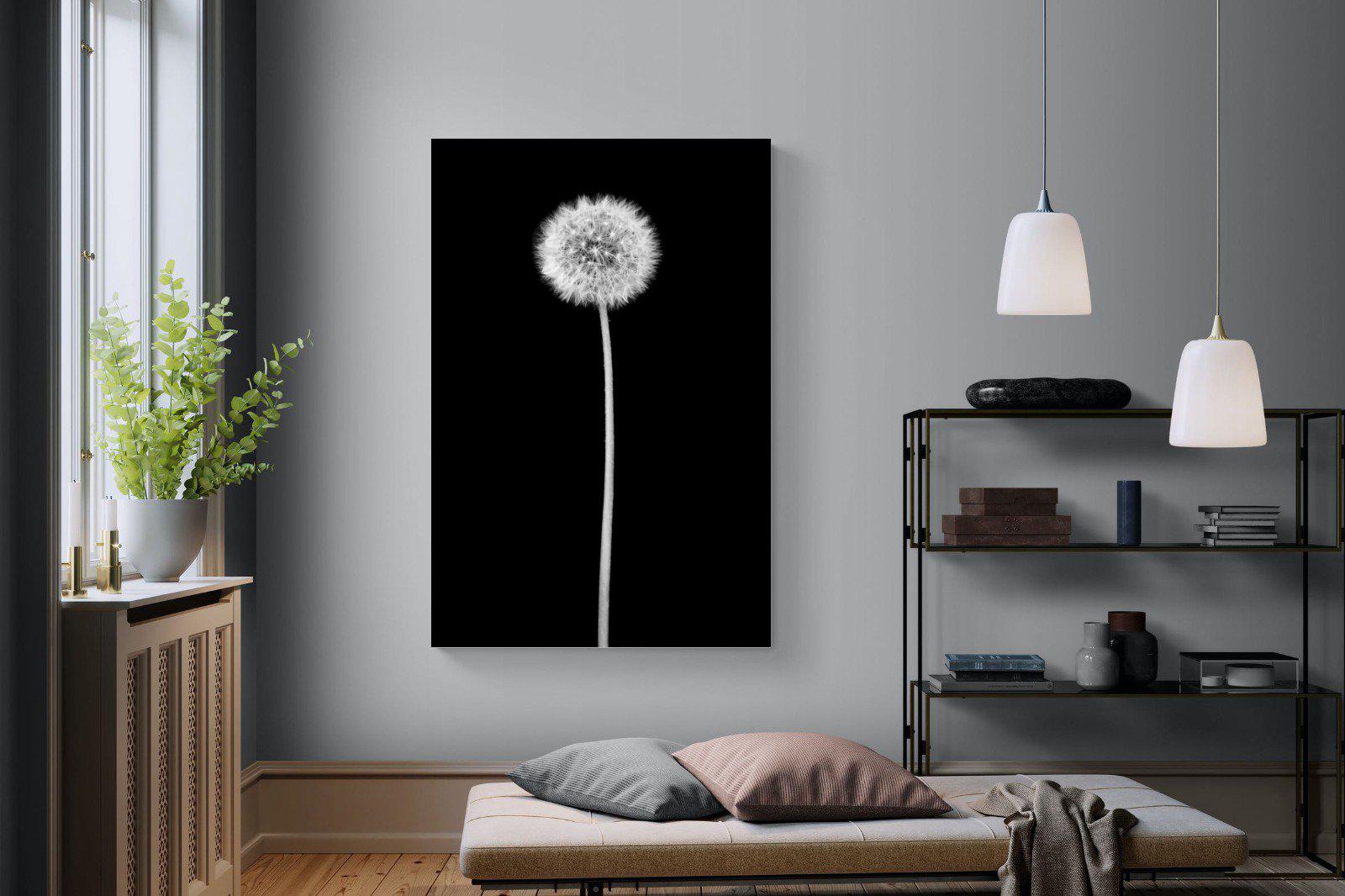 Dandelion Noir-Wall_Art-120 x 180cm-Mounted Canvas-No Frame-Pixalot