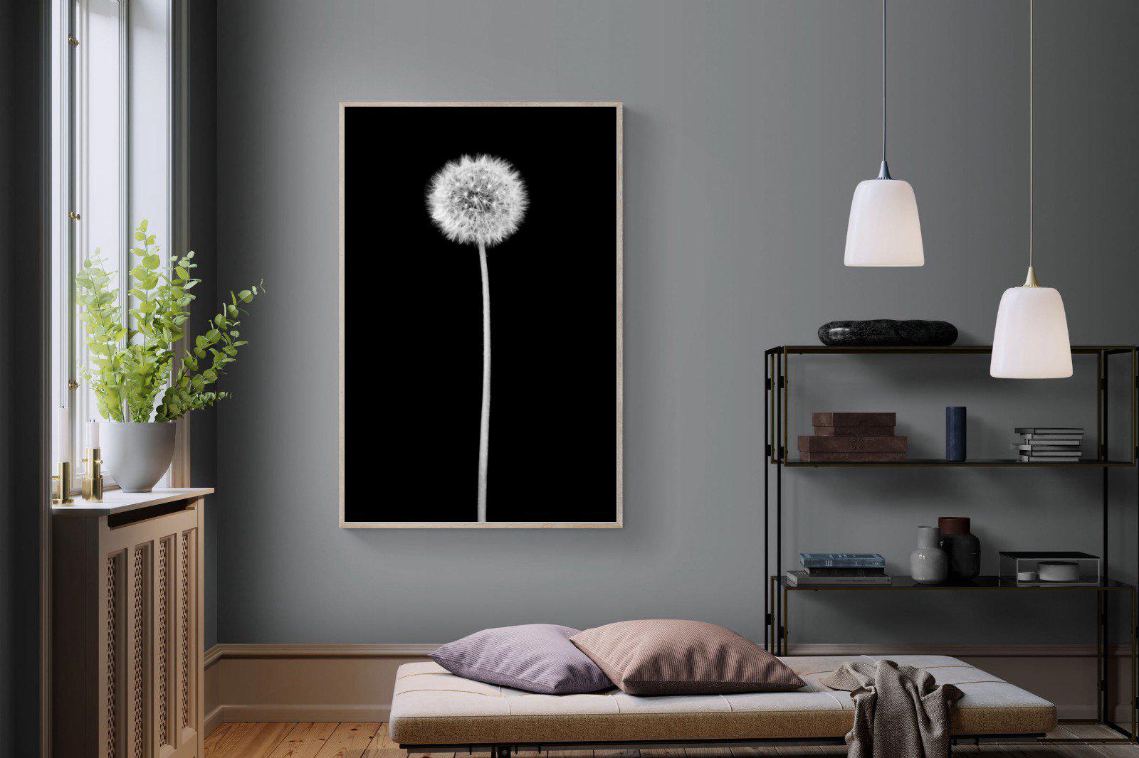 Dandelion Noir-Wall_Art-120 x 180cm-Mounted Canvas-Wood-Pixalot