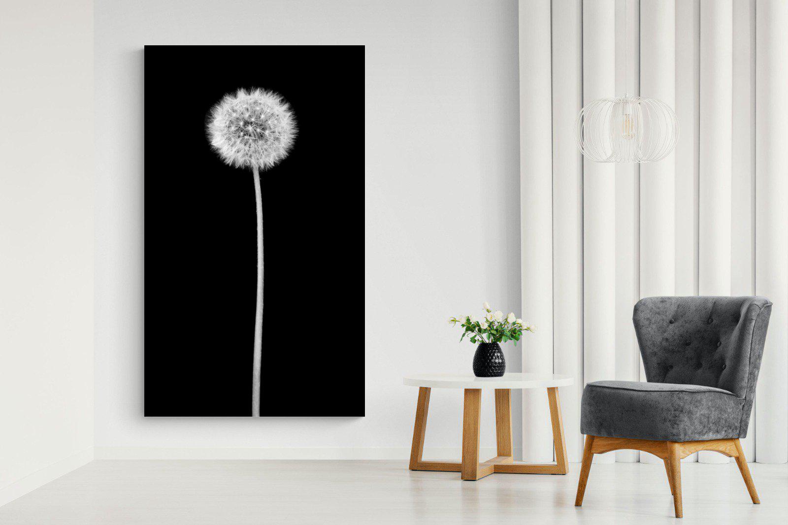 Dandelion Noir-Wall_Art-130 x 220cm-Mounted Canvas-No Frame-Pixalot