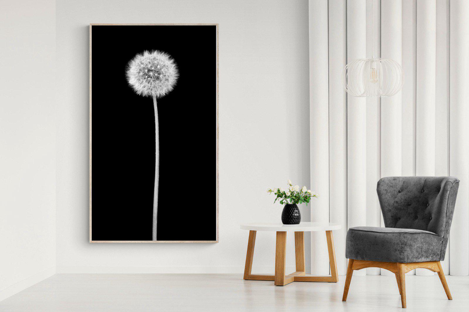 Dandelion Noir-Wall_Art-130 x 220cm-Mounted Canvas-Wood-Pixalot
