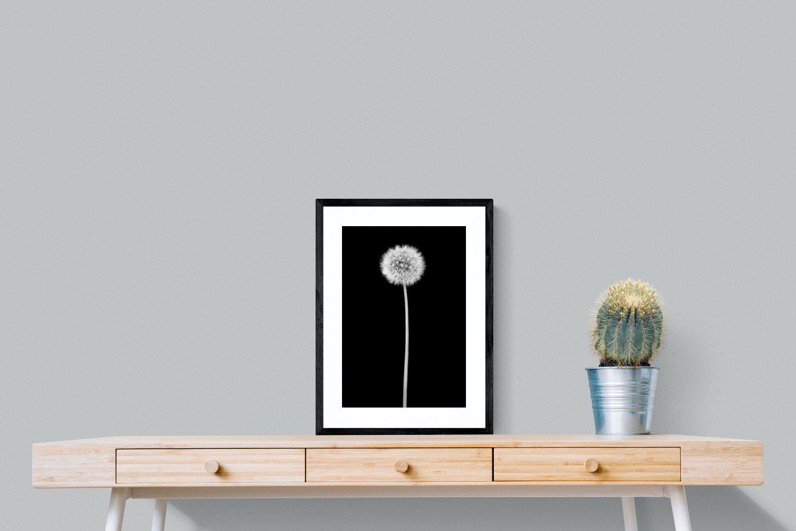 Dandelion Noir-Wall_Art-45 x 60cm-Framed Print-Black-Pixalot