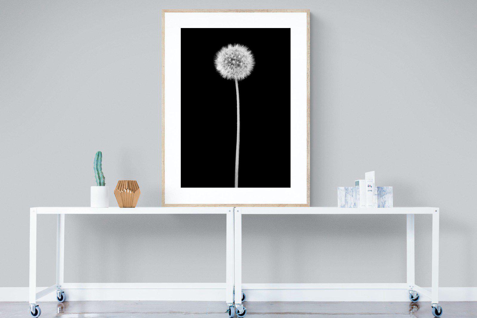 Dandelion Noir-Wall_Art-90 x 120cm-Framed Print-Wood-Pixalot
