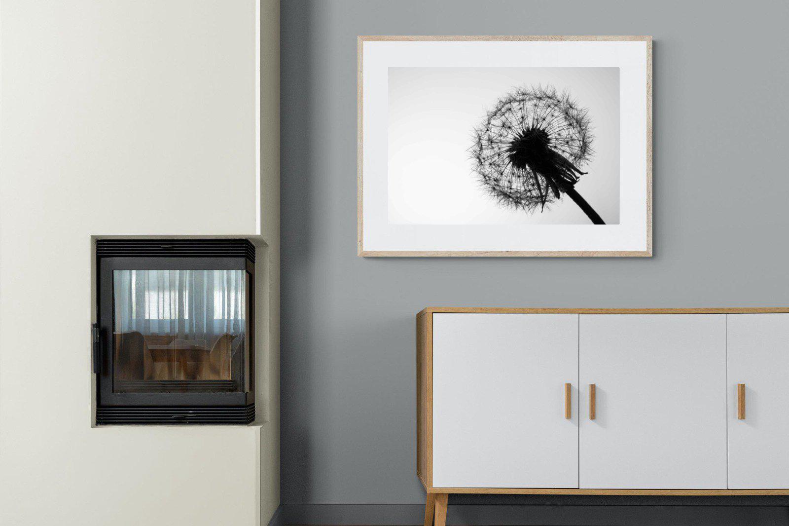 Dandelion-Wall_Art-100 x 75cm-Framed Print-Wood-Pixalot