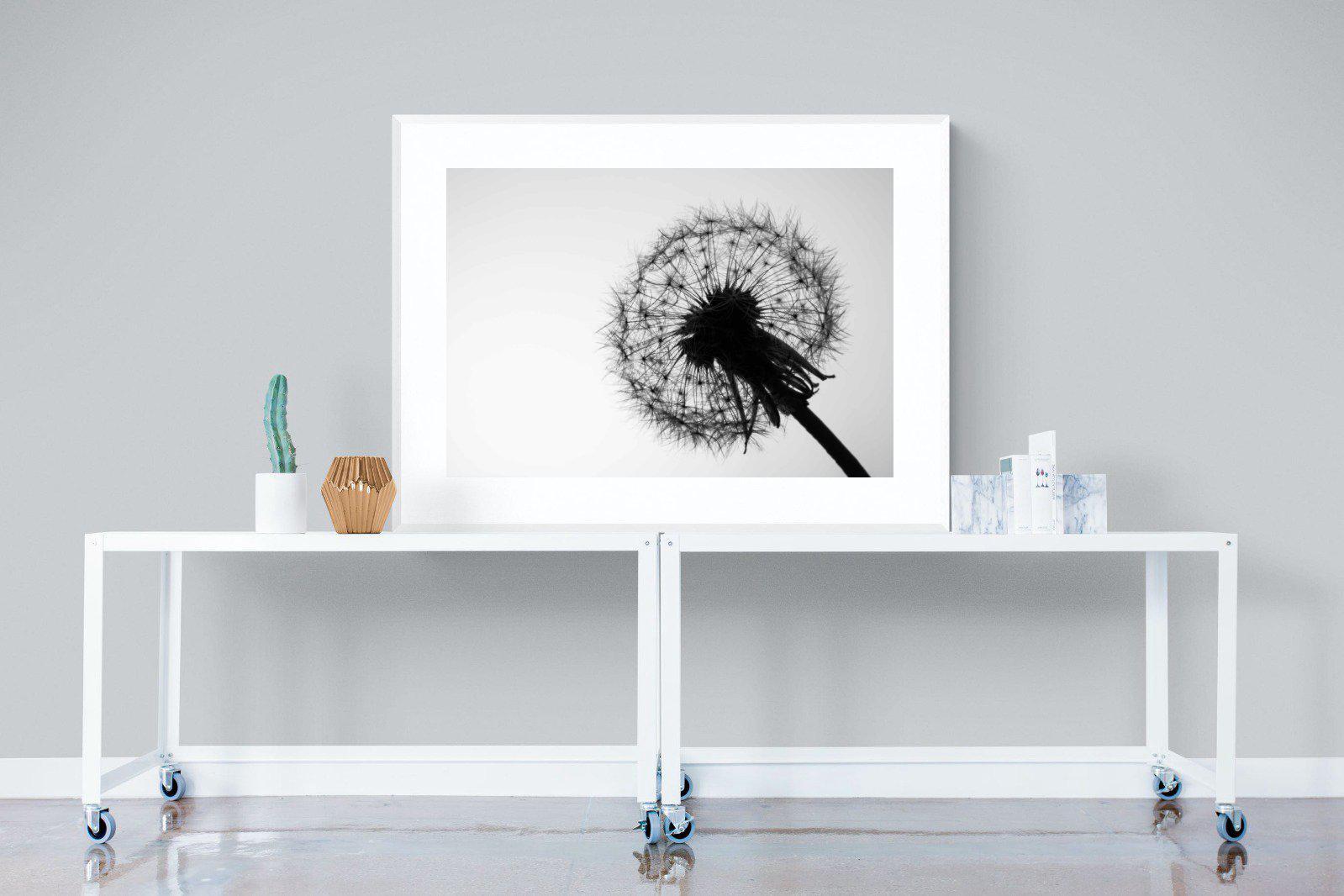 Dandelion-Wall_Art-120 x 90cm-Framed Print-White-Pixalot