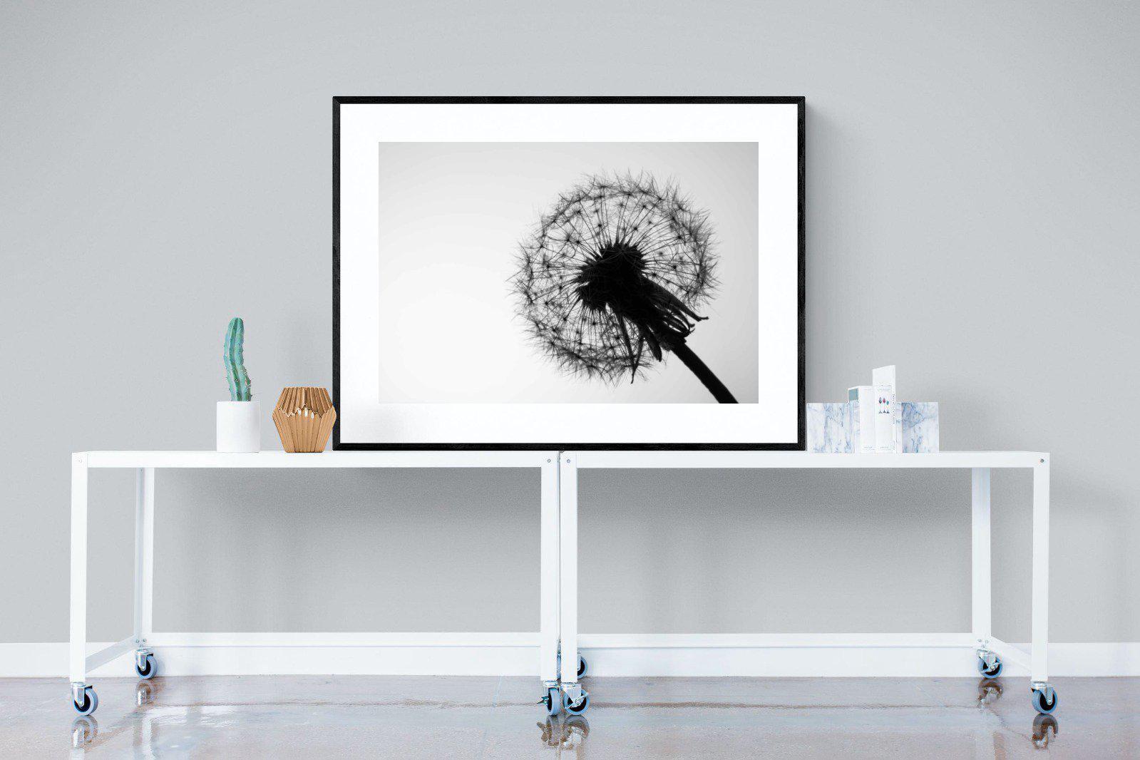 Dandelion-Wall_Art-120 x 90cm-Framed Print-Black-Pixalot