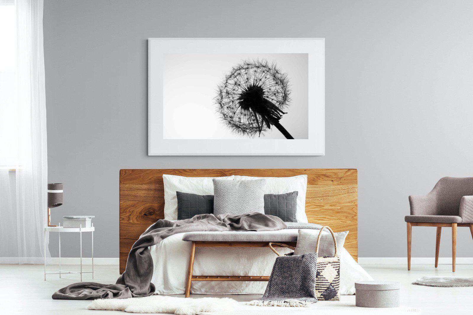Dandelion-Wall_Art-150 x 100cm-Framed Print-White-Pixalot