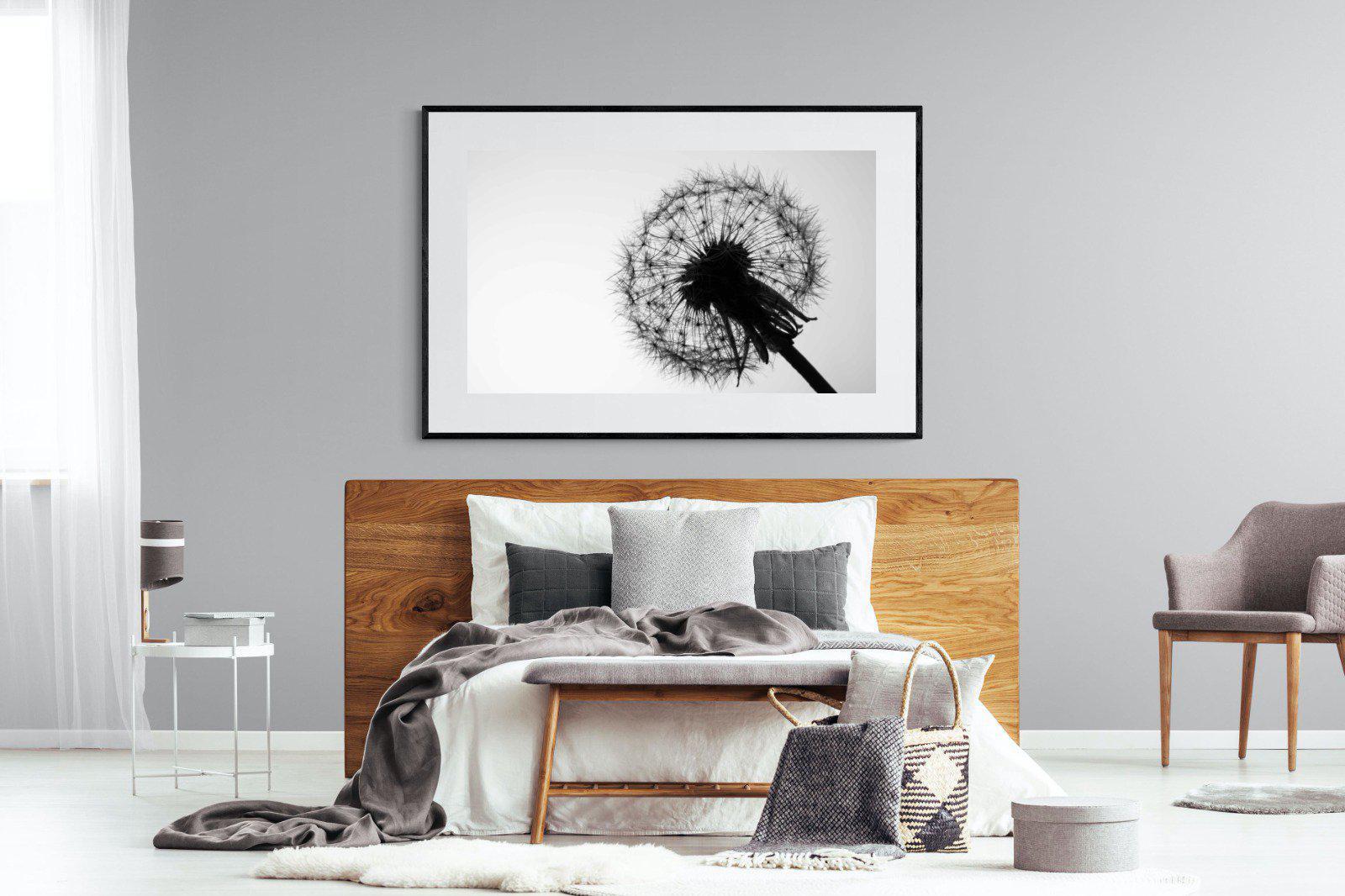 Dandelion-Wall_Art-150 x 100cm-Framed Print-Black-Pixalot