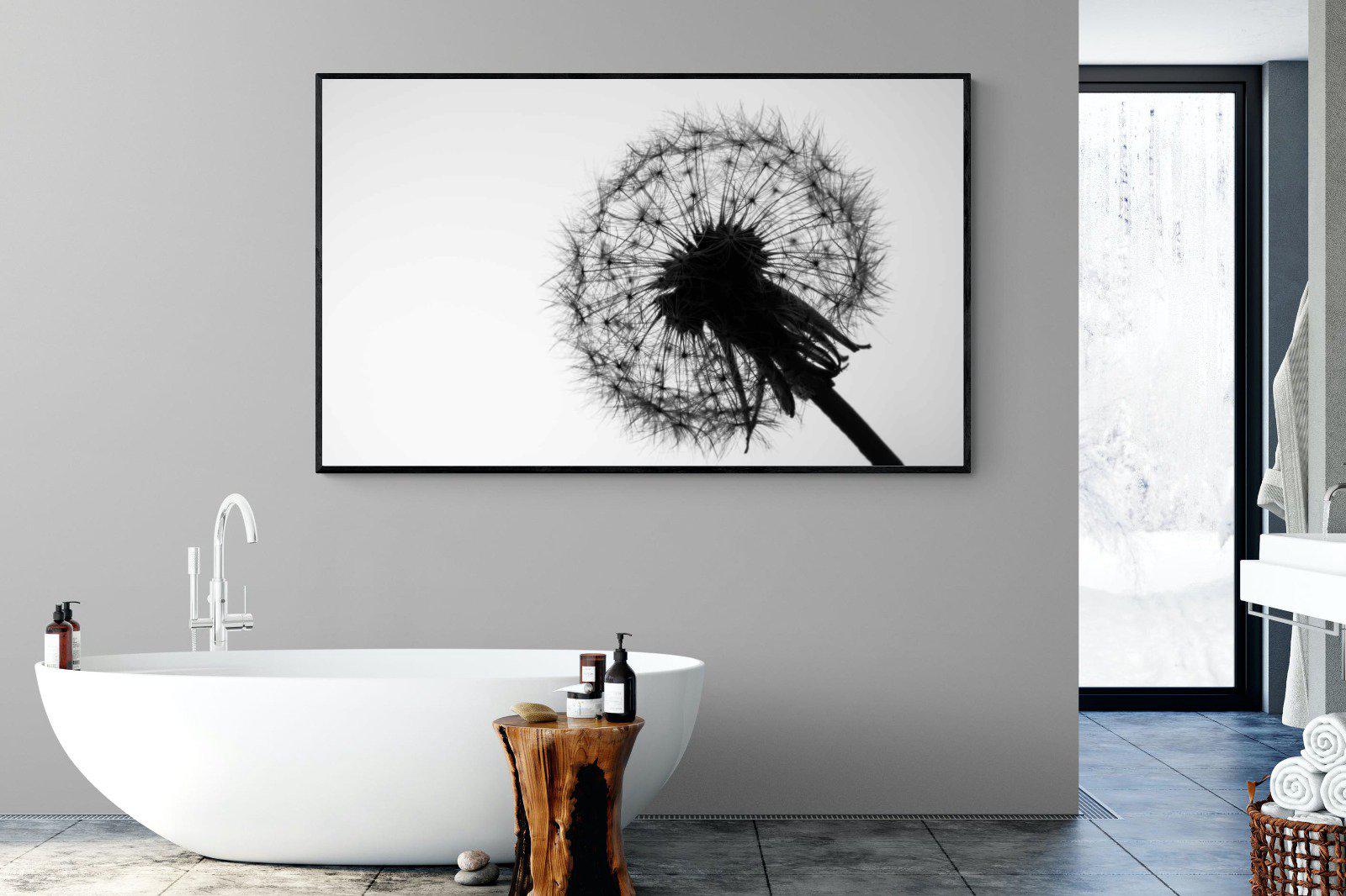 Dandelion-Wall_Art-180 x 110cm-Mounted Canvas-Black-Pixalot