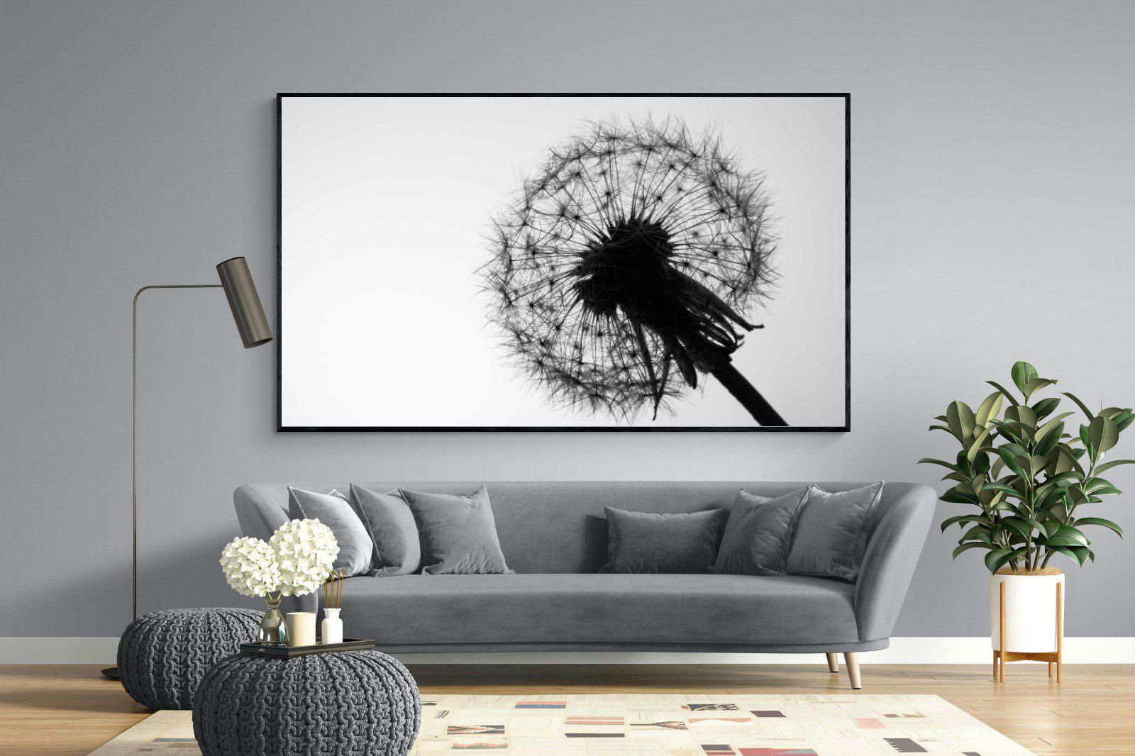 Dandelion-Wall_Art-220 x 130cm-Mounted Canvas-Black-Pixalot