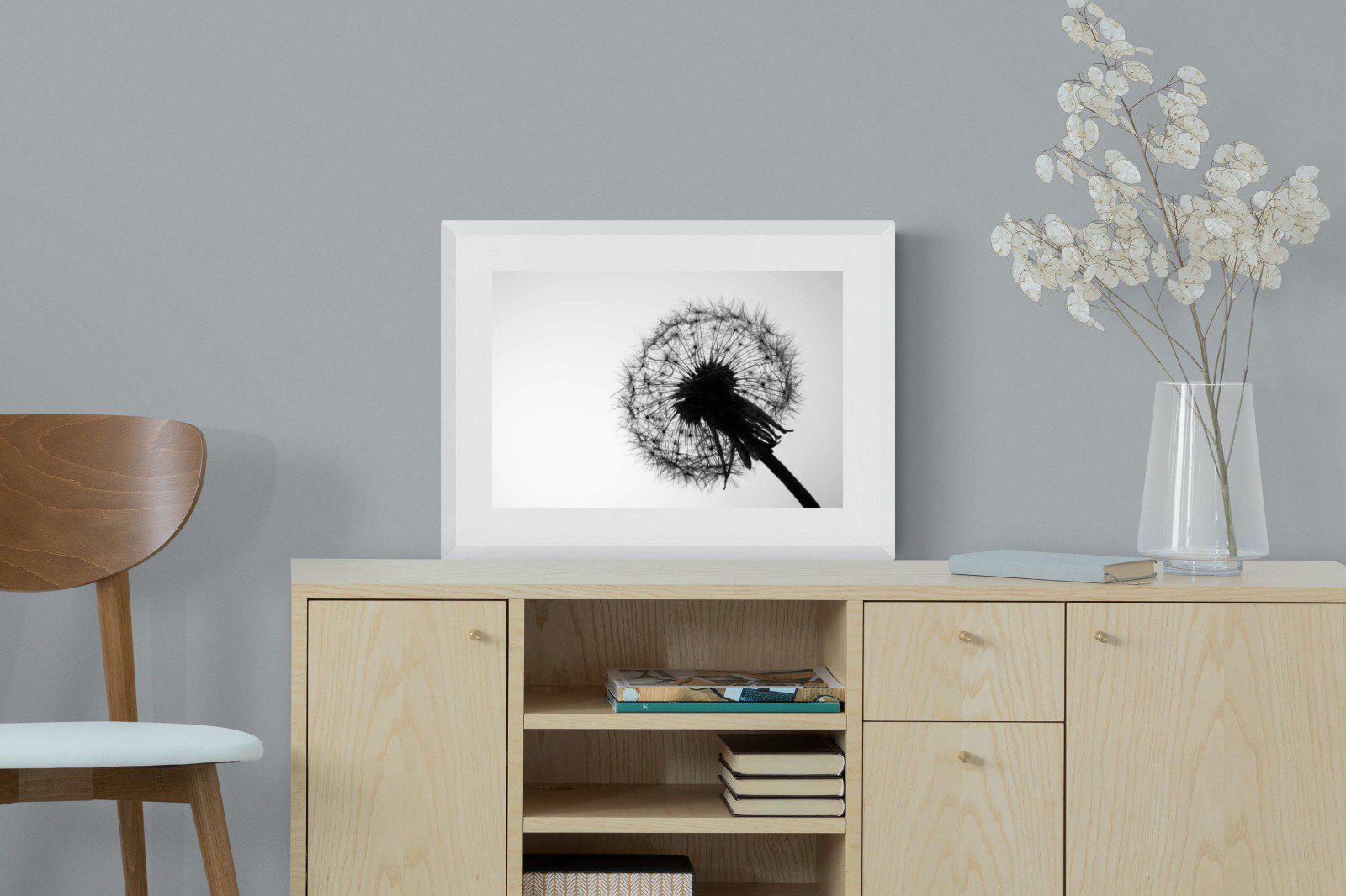 Dandelion-Wall_Art-60 x 45cm-Framed Print-White-Pixalot