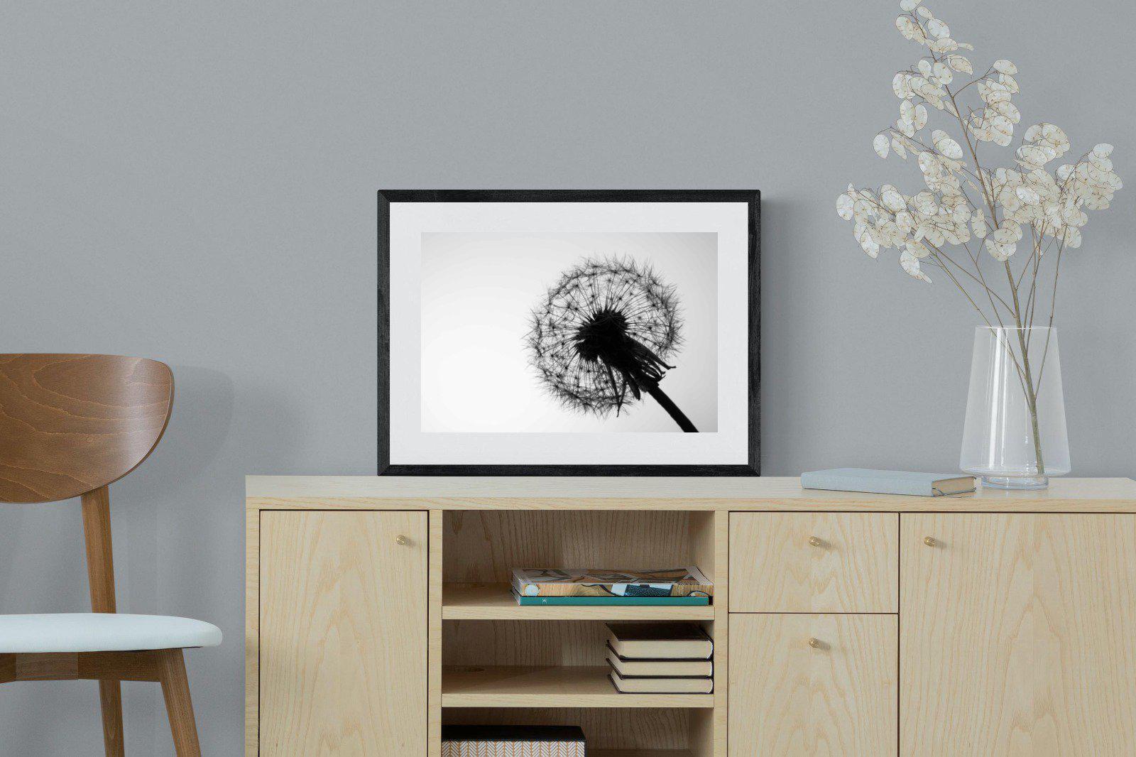 Dandelion-Wall_Art-60 x 45cm-Framed Print-Black-Pixalot