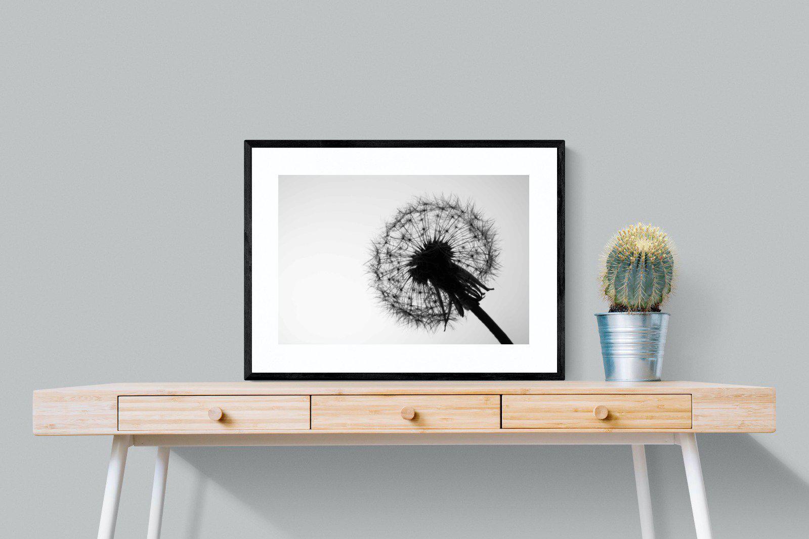 Dandelion-Wall_Art-80 x 60cm-Framed Print-Black-Pixalot
