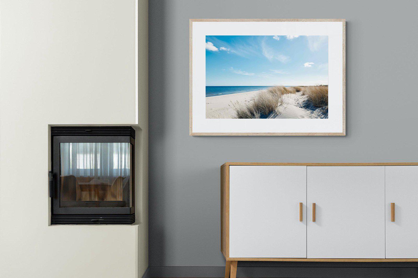 Danish Coastline-Wall_Art-100 x 75cm-Framed Print-Wood-Pixalot