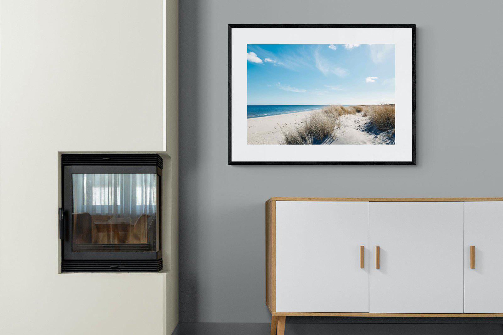 Danish Coastline-Wall_Art-100 x 75cm-Framed Print-Black-Pixalot