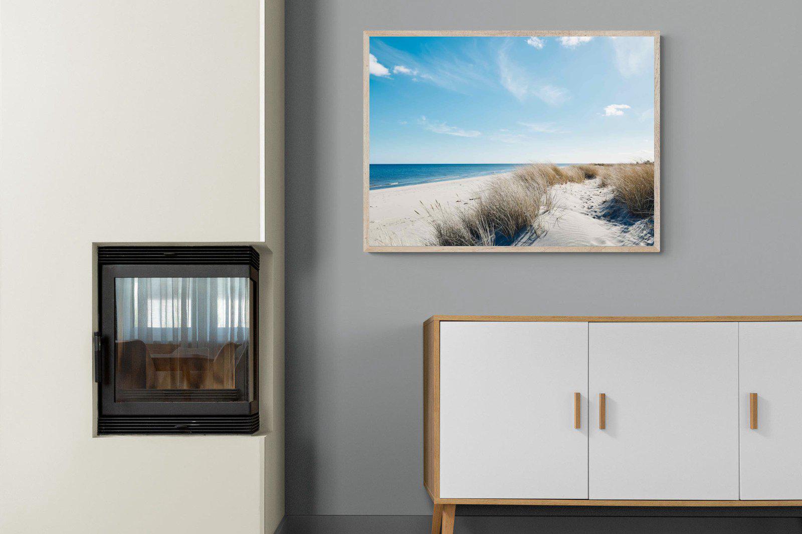 Danish Coastline-Wall_Art-100 x 75cm-Mounted Canvas-Wood-Pixalot