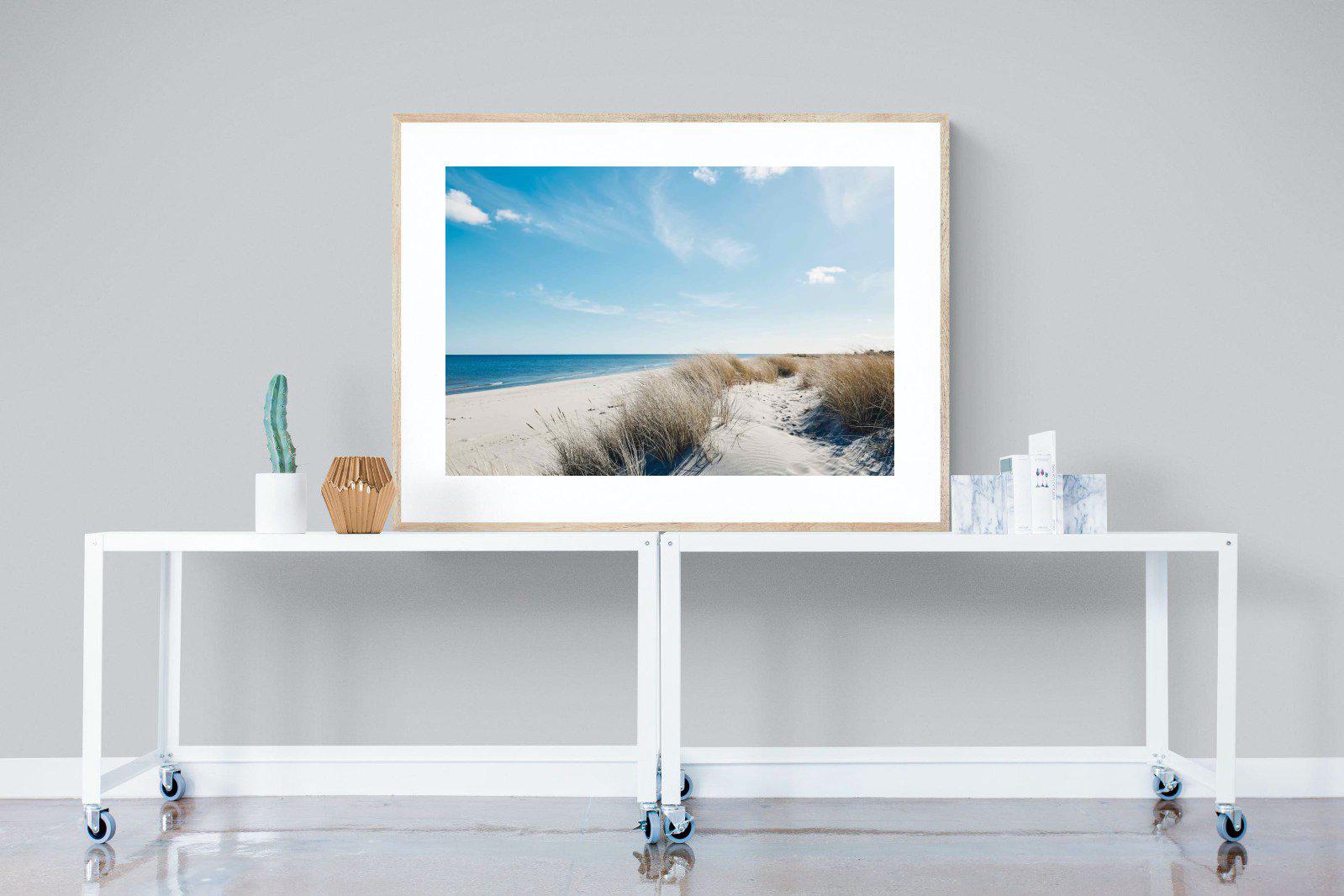 Danish Coastline-Wall_Art-120 x 90cm-Framed Print-Wood-Pixalot