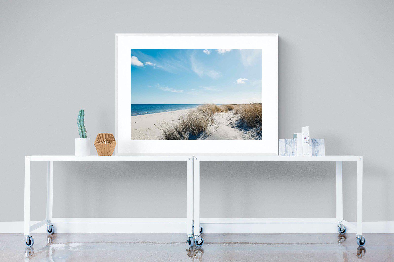 Danish Coastline-Wall_Art-120 x 90cm-Framed Print-White-Pixalot