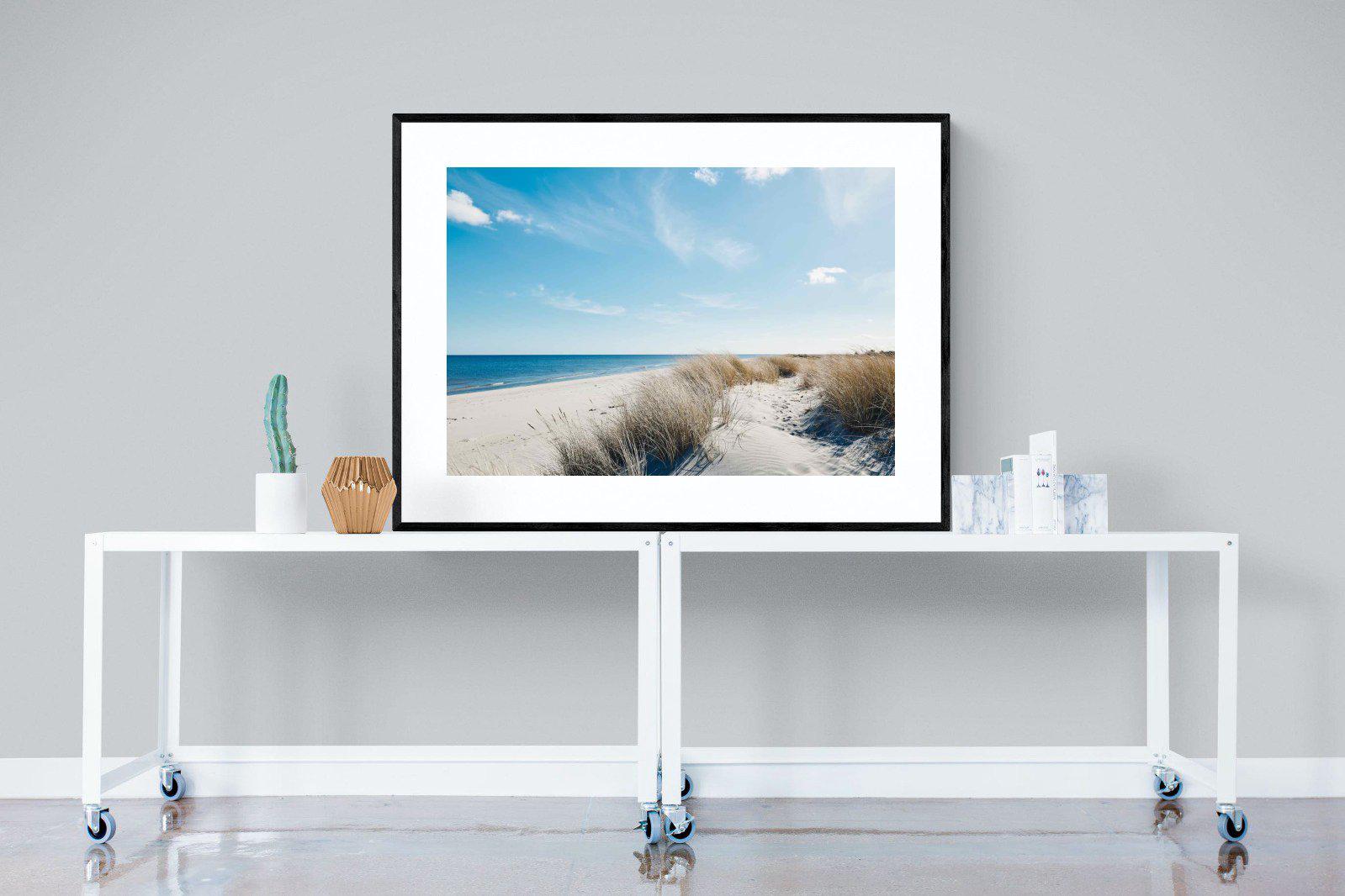 Danish Coastline-Wall_Art-120 x 90cm-Framed Print-Black-Pixalot