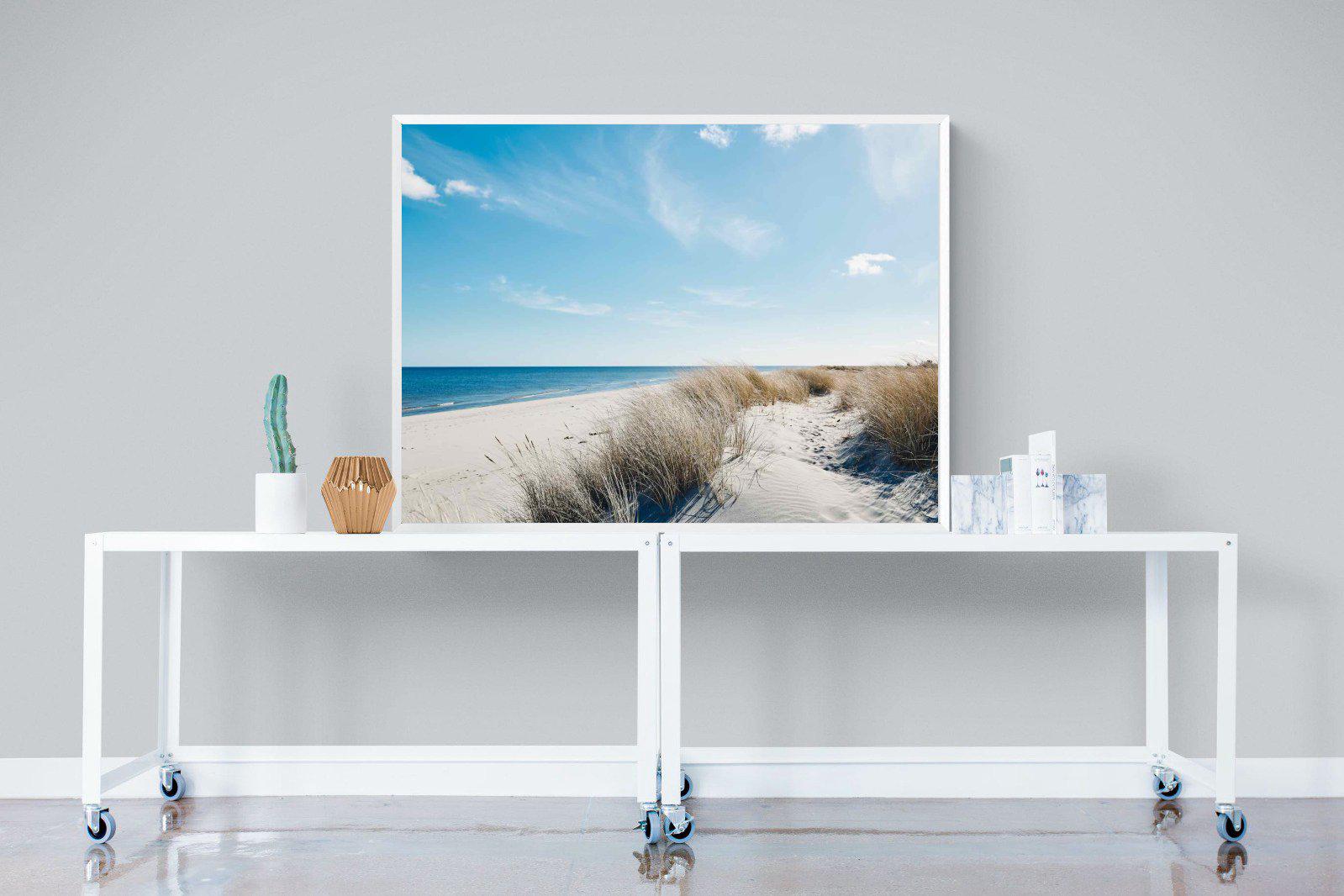Danish Coastline-Wall_Art-120 x 90cm-Mounted Canvas-White-Pixalot