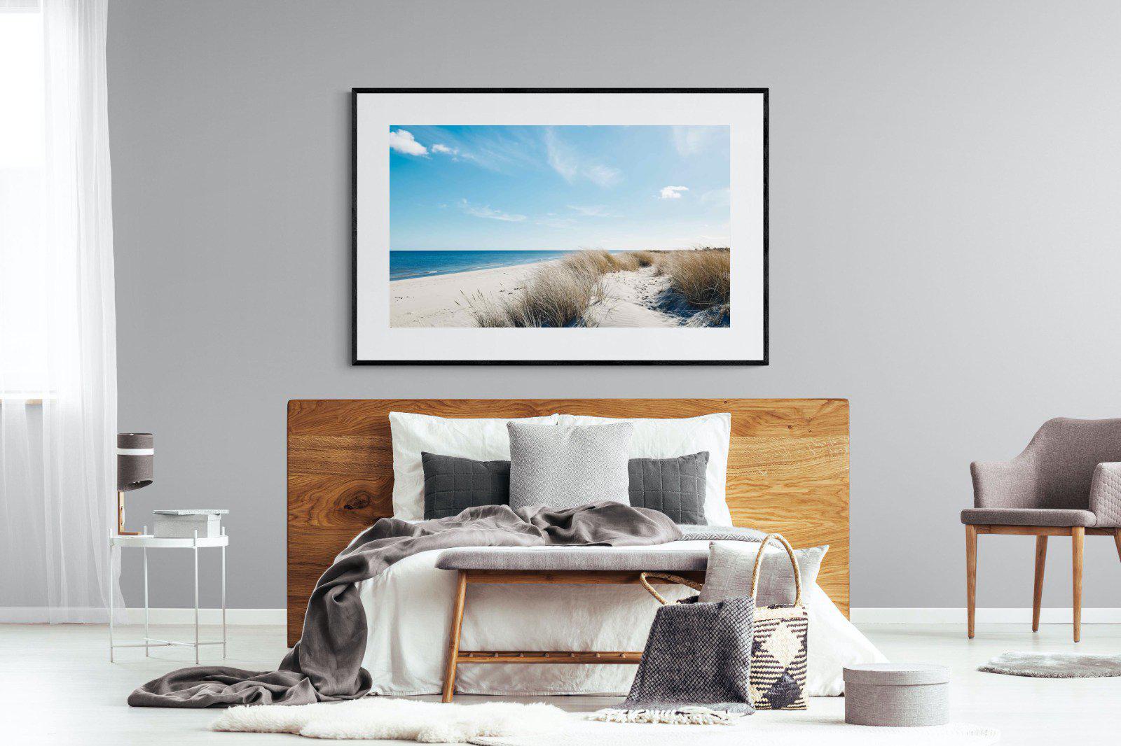 Danish Coastline-Wall_Art-150 x 100cm-Framed Print-Black-Pixalot