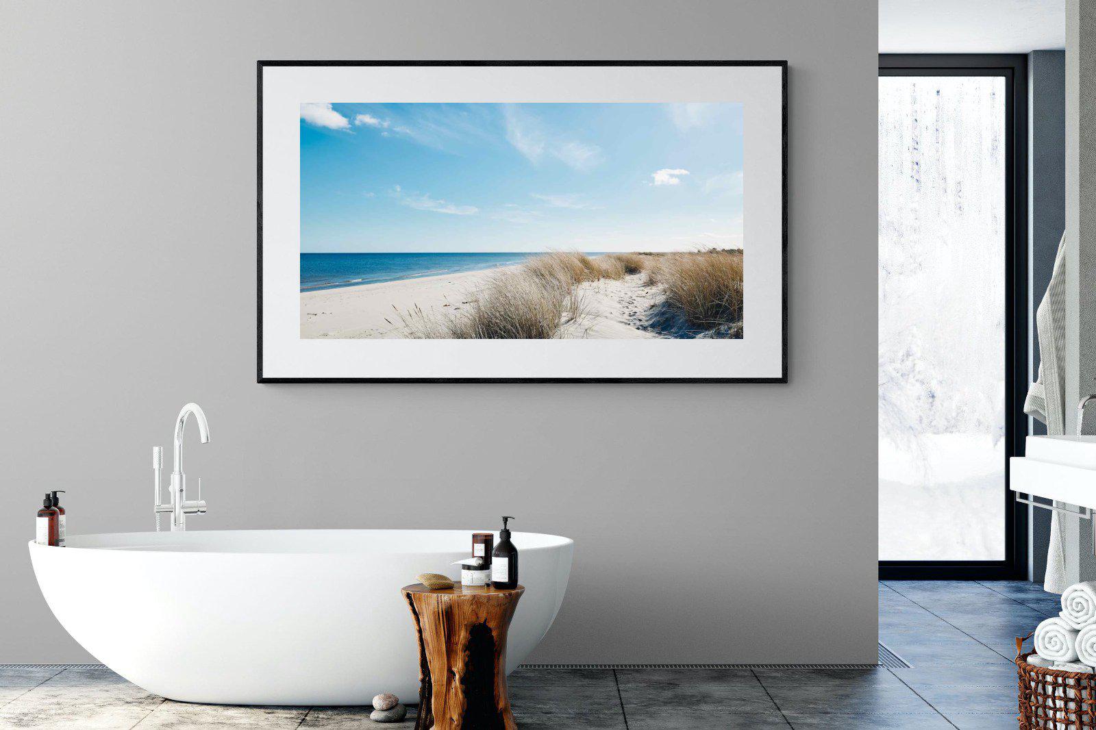 Danish Coastline-Wall_Art-180 x 110cm-Framed Print-Black-Pixalot