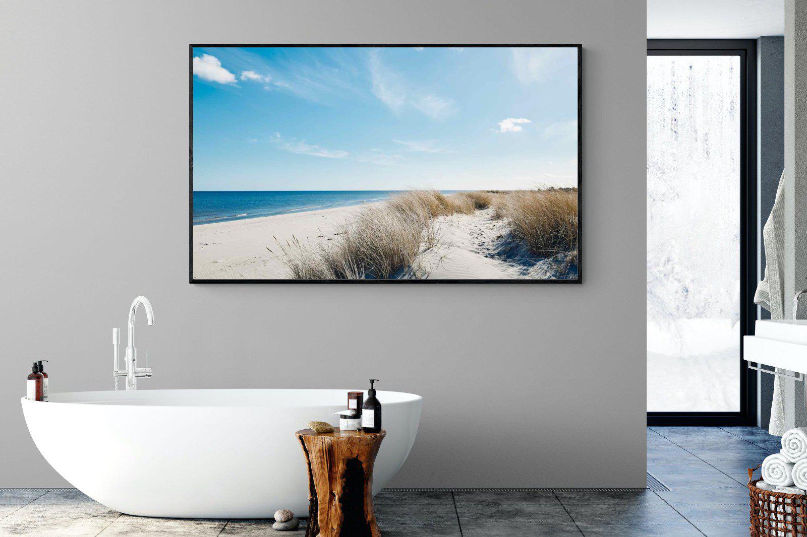 Danish Coastline-Wall_Art-180 x 110cm-Mounted Canvas-Black-Pixalot