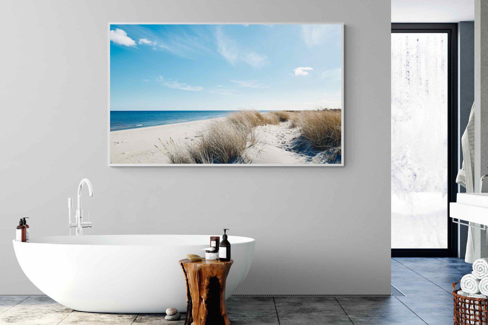 Danish Coastline-Wall_Art-180 x 110cm-Mounted Canvas-White-Pixalot