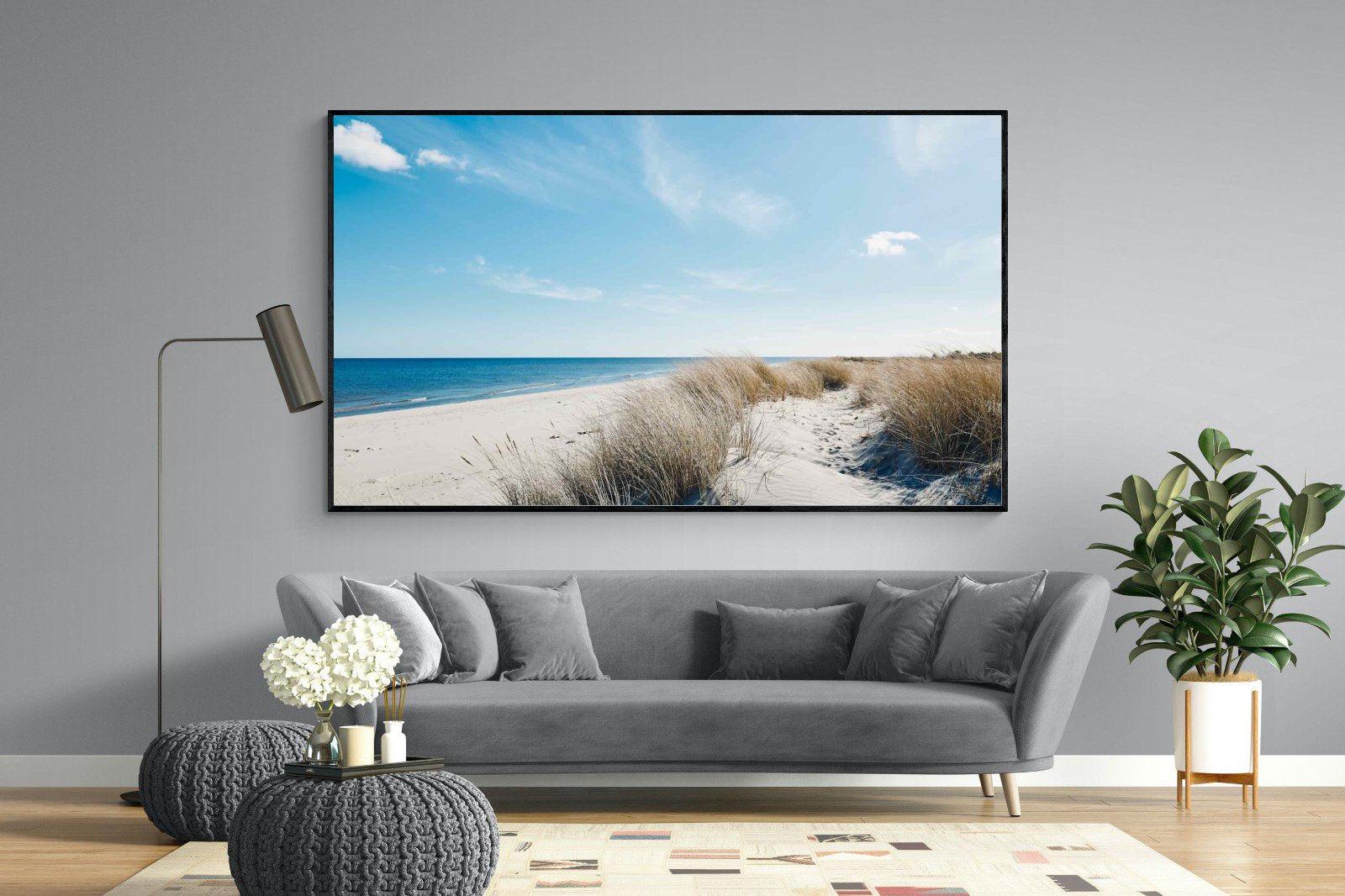 Danish Coastline-Wall_Art-220 x 130cm-Mounted Canvas-Black-Pixalot