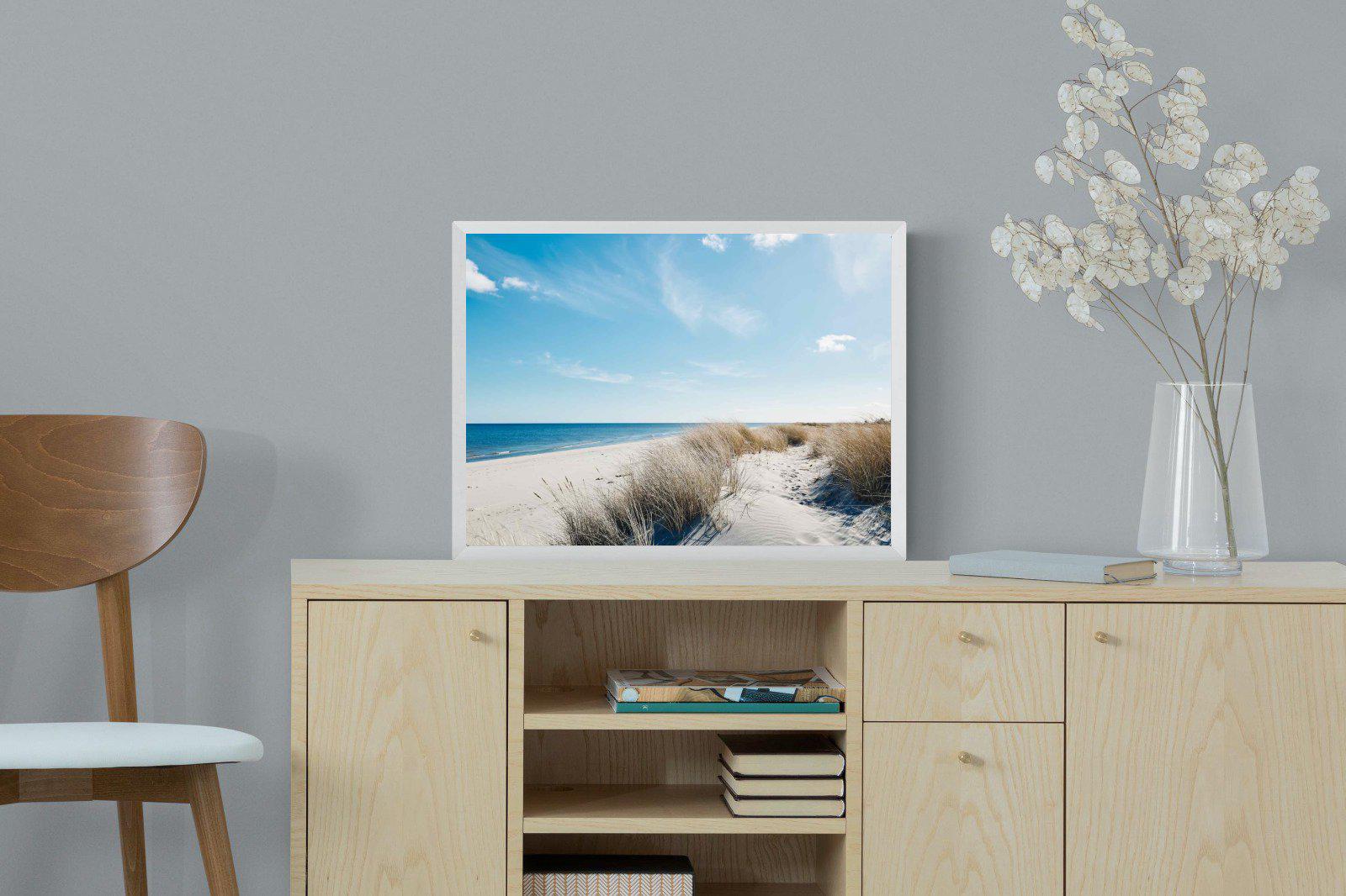 Danish Coastline-Wall_Art-60 x 45cm-Mounted Canvas-White-Pixalot