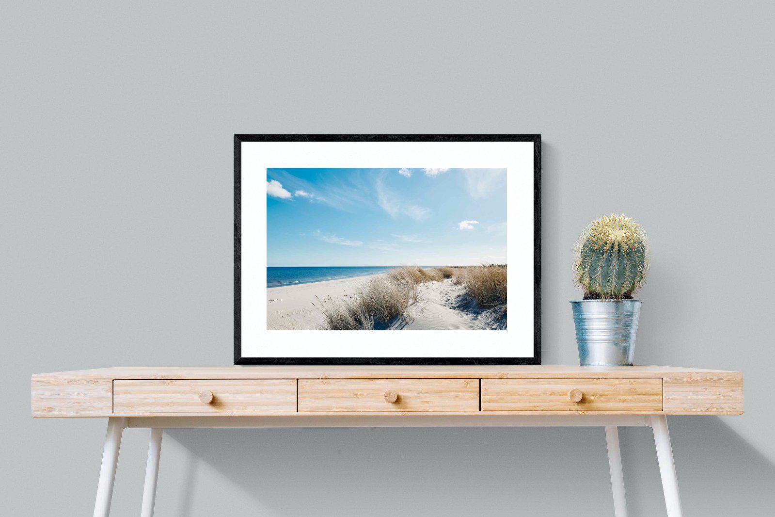 Danish Coastline-Wall_Art-80 x 60cm-Framed Print-Black-Pixalot