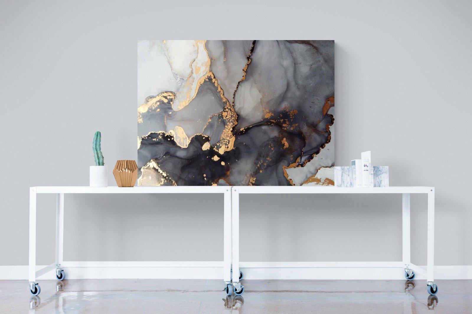 Dark Marble-Wall_Art-120 x 90cm-Mounted Canvas-No Frame-Pixalot