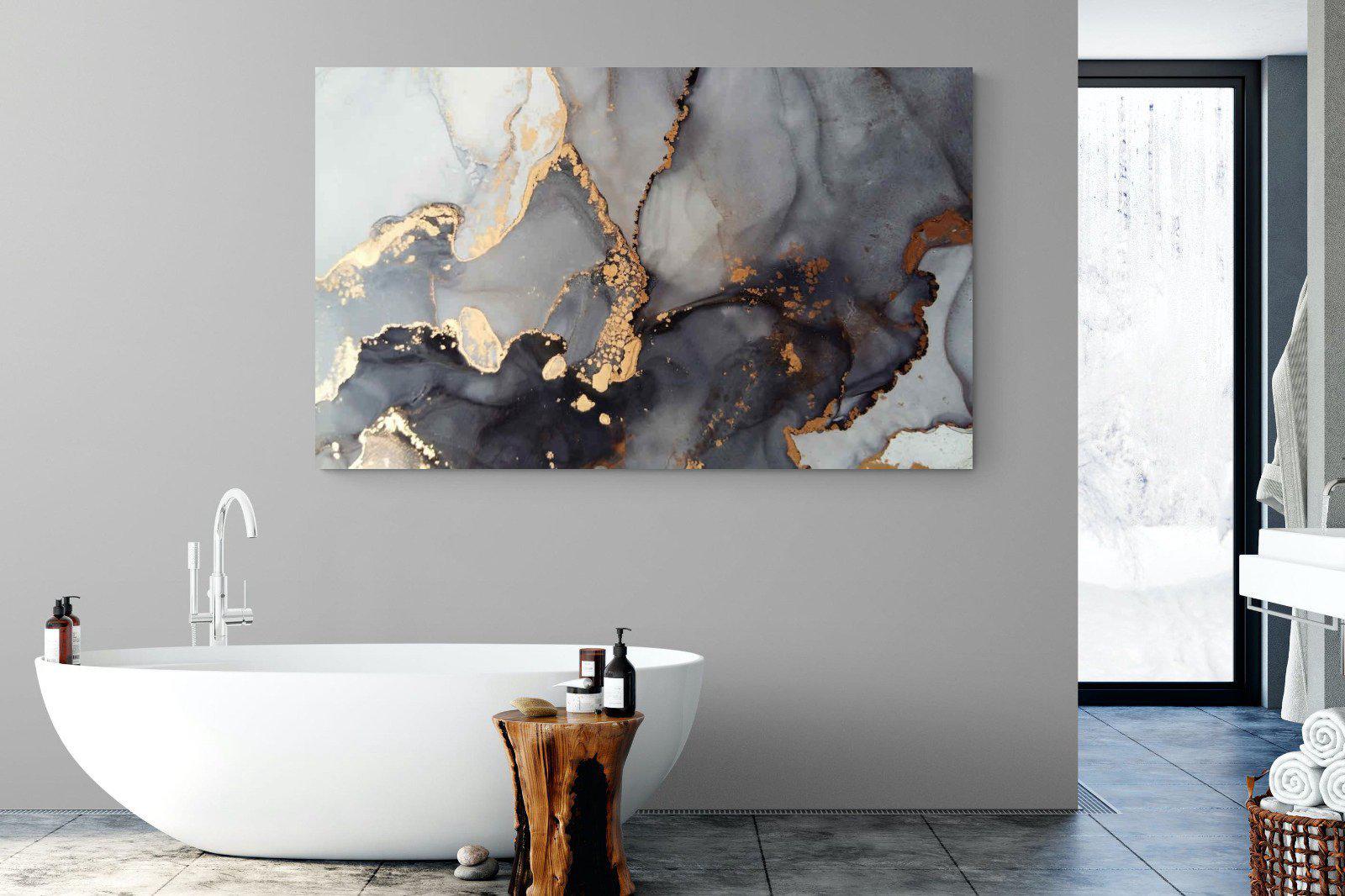 Dark Marble-Wall_Art-180 x 110cm-Mounted Canvas-No Frame-Pixalot