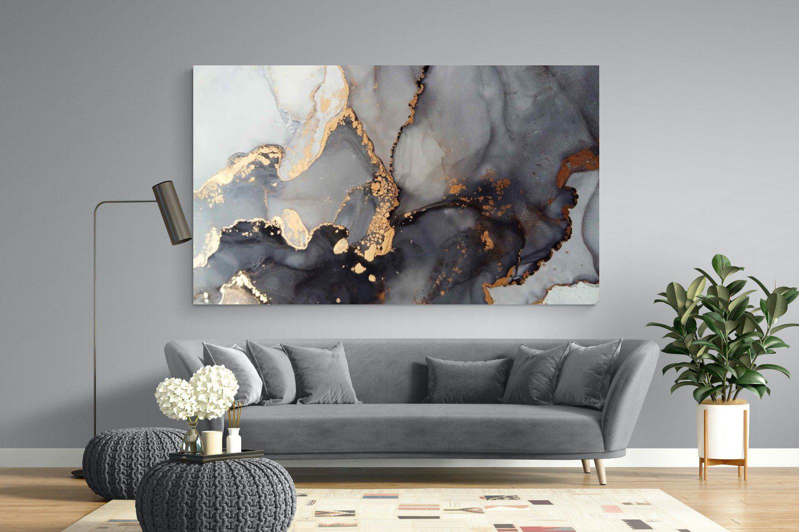 Dark Marble-Wall_Art-220 x 130cm-Mounted Canvas-No Frame-Pixalot