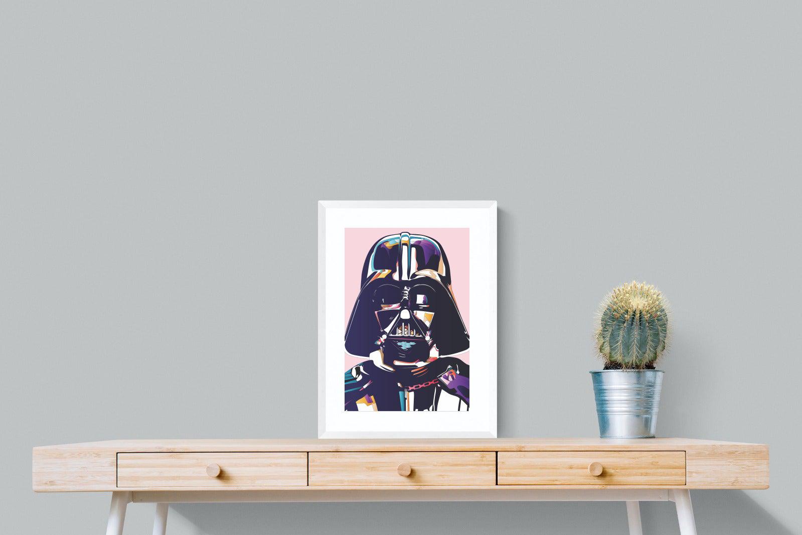 Darth Vader-Wall_Art-45 x 60cm-Framed Print-White-Pixalot