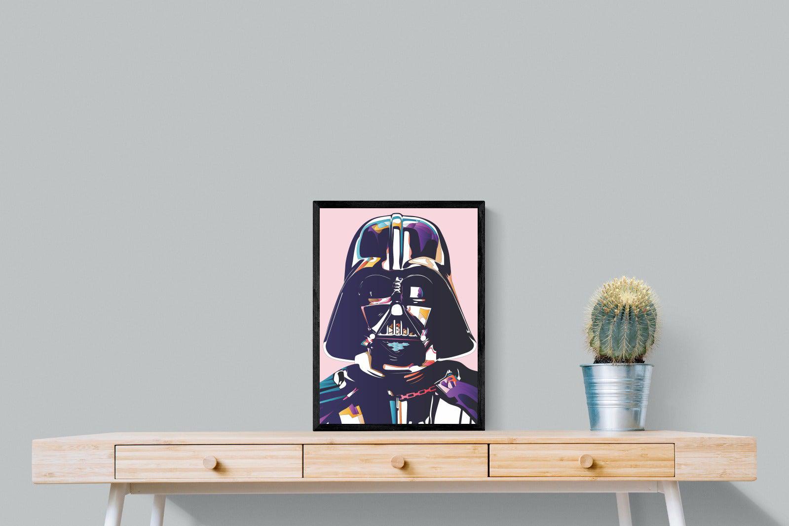 Darth Vader-Wall_Art-45 x 60cm-Mounted Canvas-Black-Pixalot