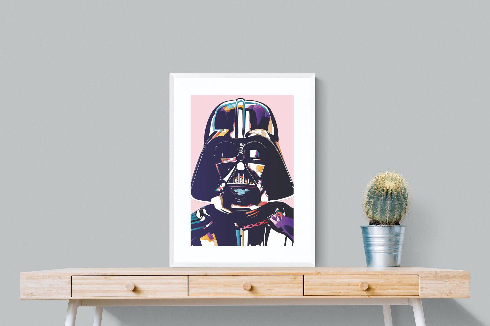 Darth Vader-Wall_Art-60 x 80cm-Framed Print-White-Pixalot